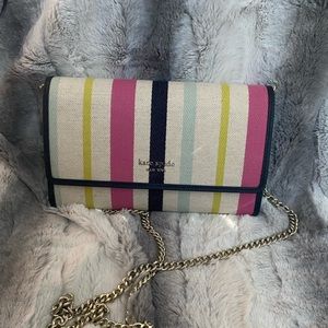 Kate Spade stripped crossbody/wallet bag
